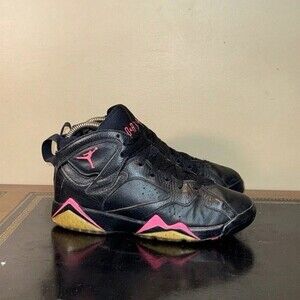 Nike Air Jordan 7 Retro Hyper Pink Black 442960-018 Gs Gradeschool Girls 5.5Y